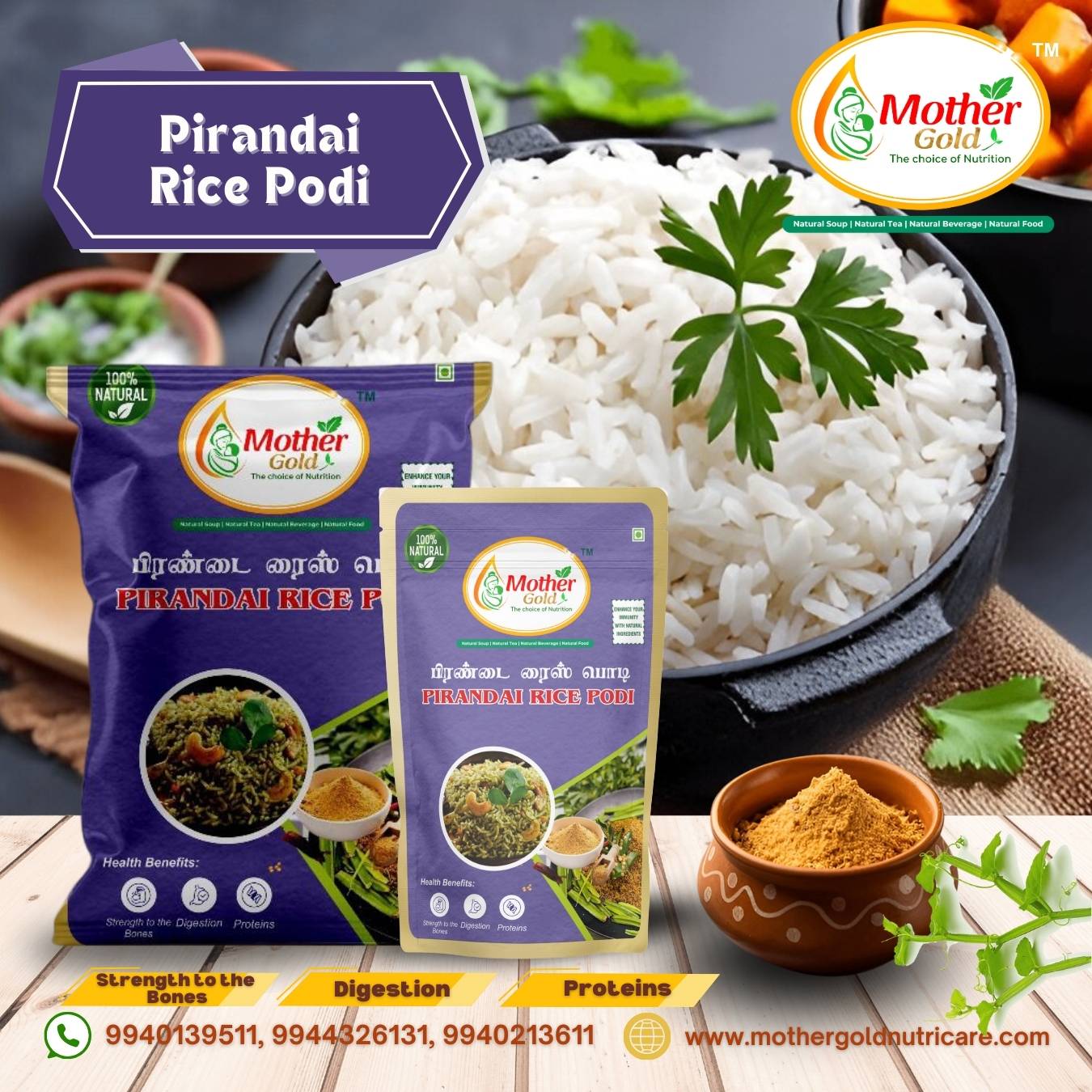 Pirandai Rice Podi